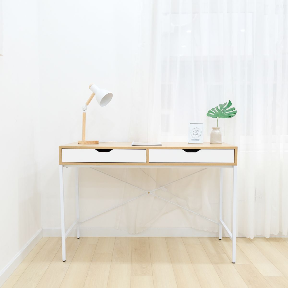 BÀN LÀM VIỆC BEYOURs SQUARE TABLE NATURAL WHITE