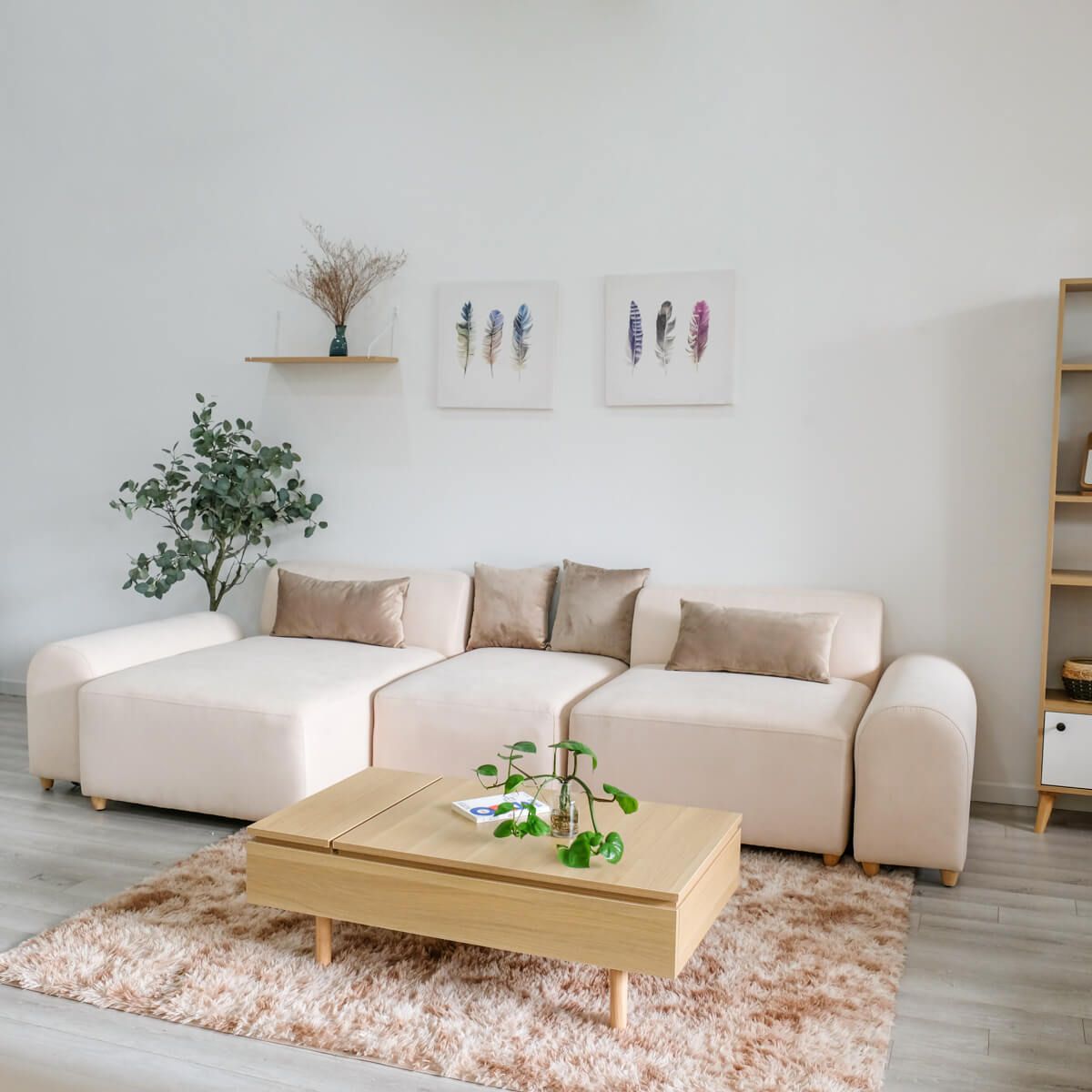 [TL hàng trưng bày] Sofa góc BEYOURs Moa Sofa White