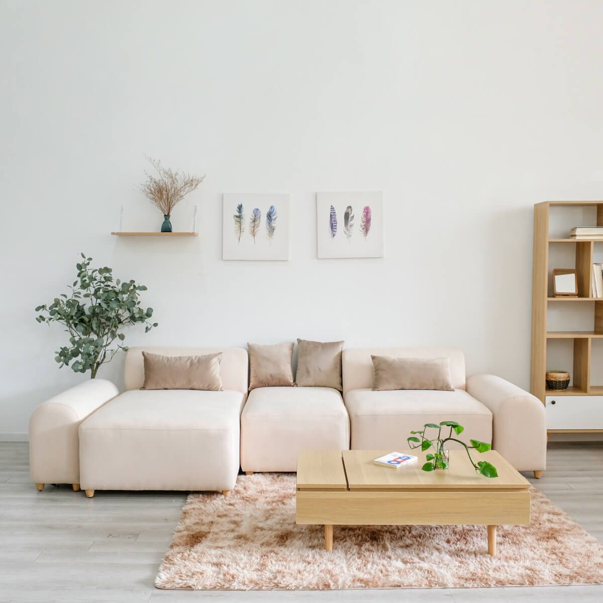 [TL hàng trưng bày] Sofa góc BEYOURs Moa Sofa White