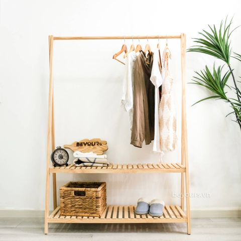 giá treo quần áo beyours a hanger 2fl natural 6