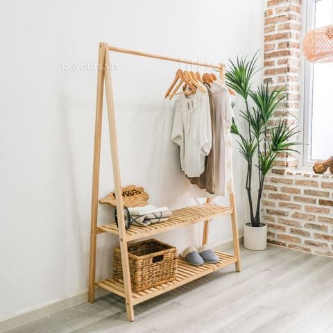 giá treo quần áo beyours a hanger 2fl natural 7