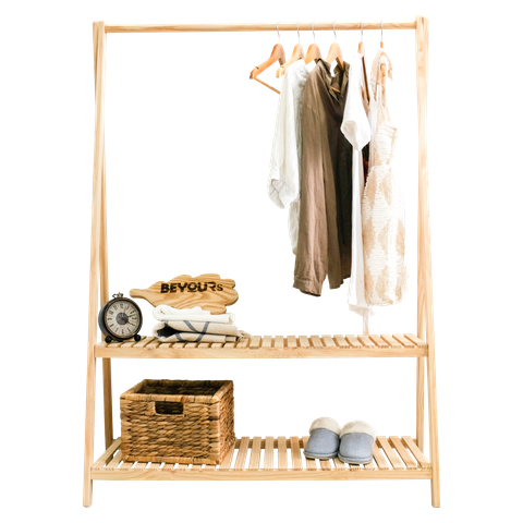 giá treo quần áo beyours a hanger 2fl natural 1