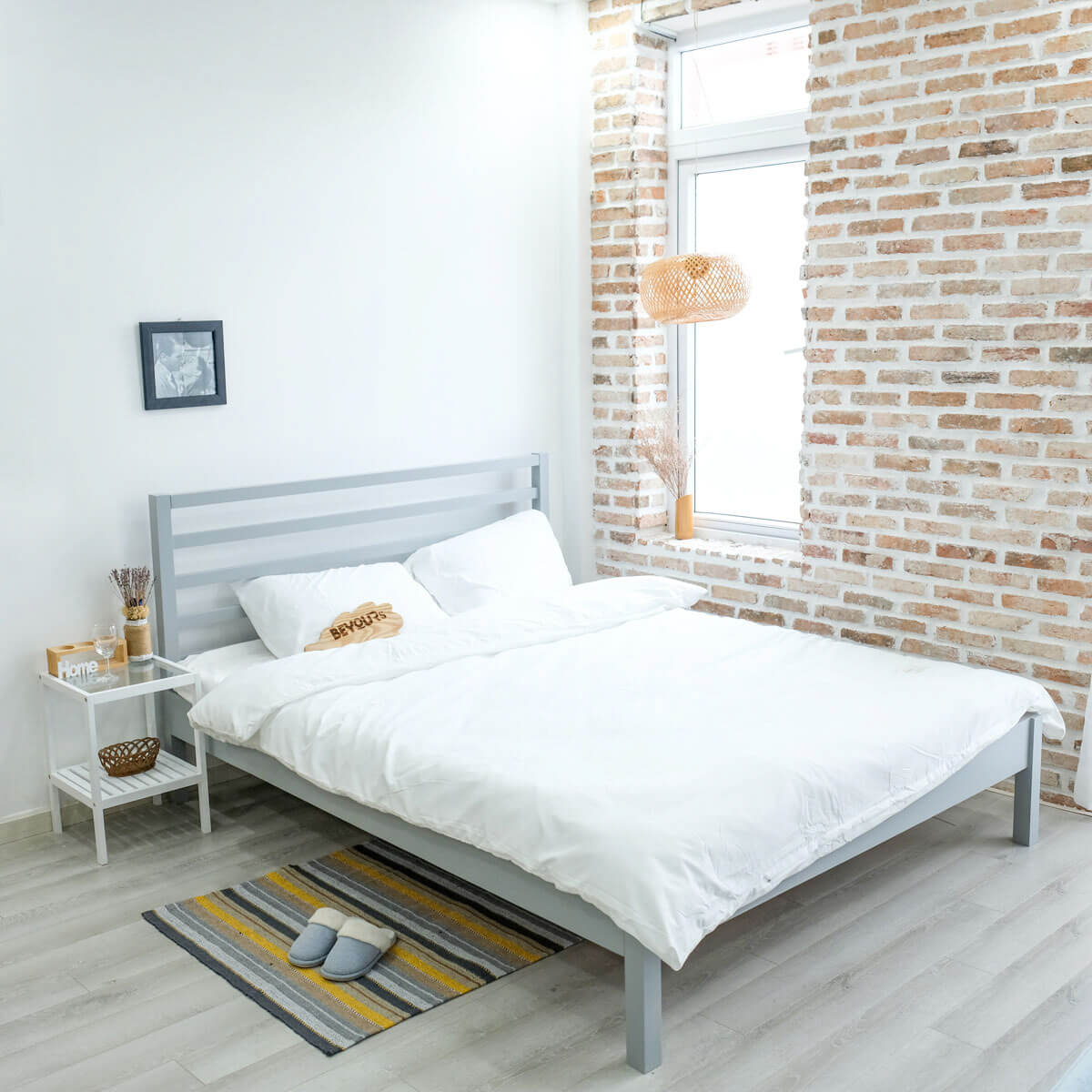 Giường Ngủ Nan Simple Grey