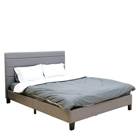 giường beyours queen upholstered grey 1