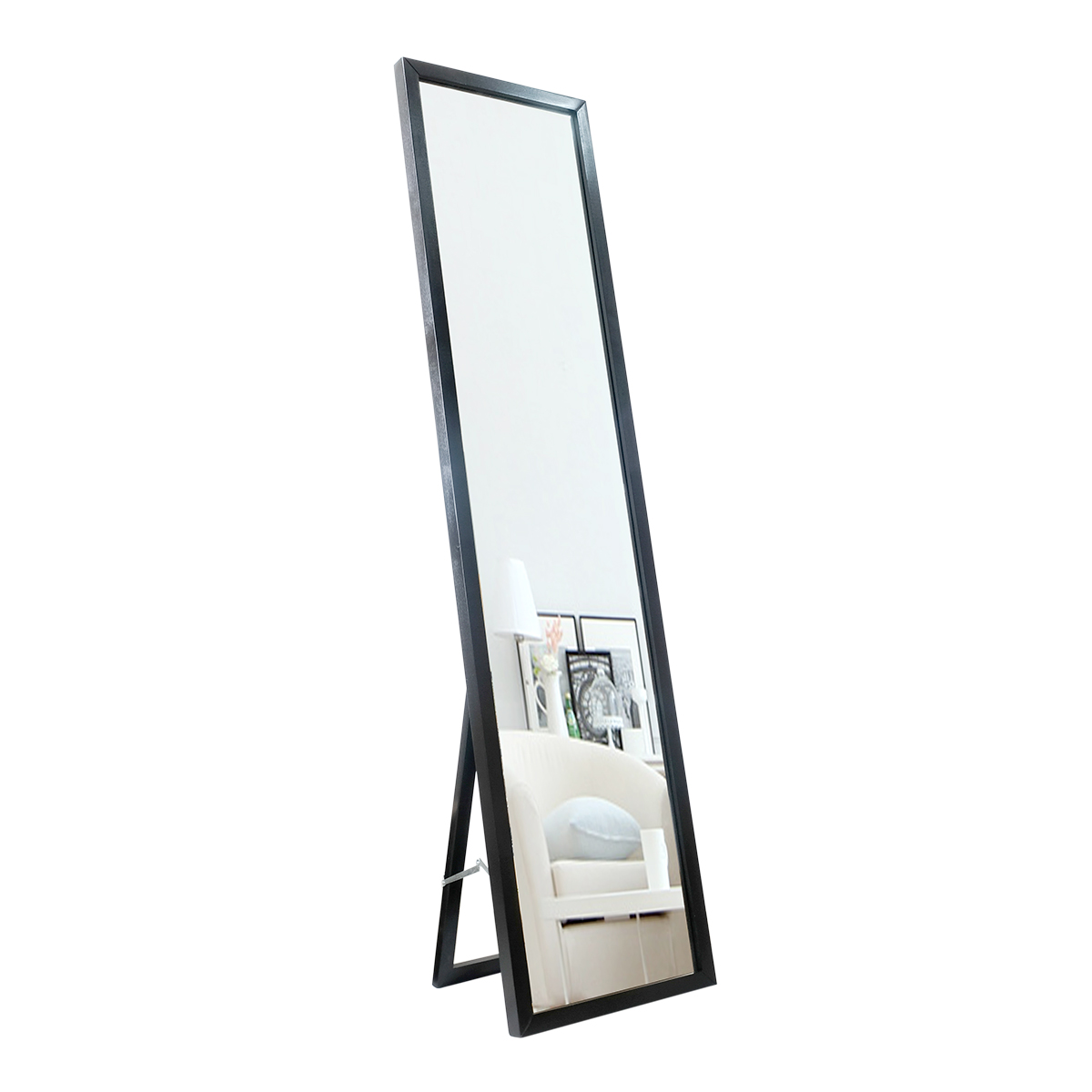 Gương Đứng Soi Toàn Thân Trang Điểm Khung Gỗ Có Chân Gập A Mirror Black