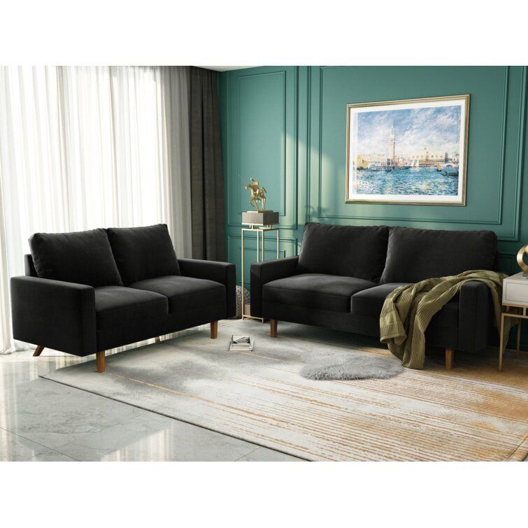 Sofa Băng BEYOURs (2 Seat) Dione Sofa Black