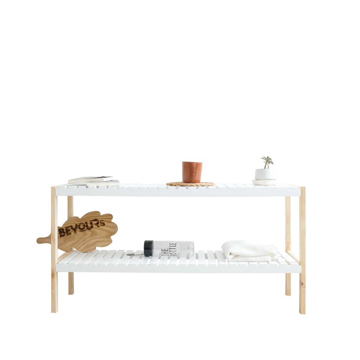 Kệ Giày Dép Beyours Bench 2Fl Natural White