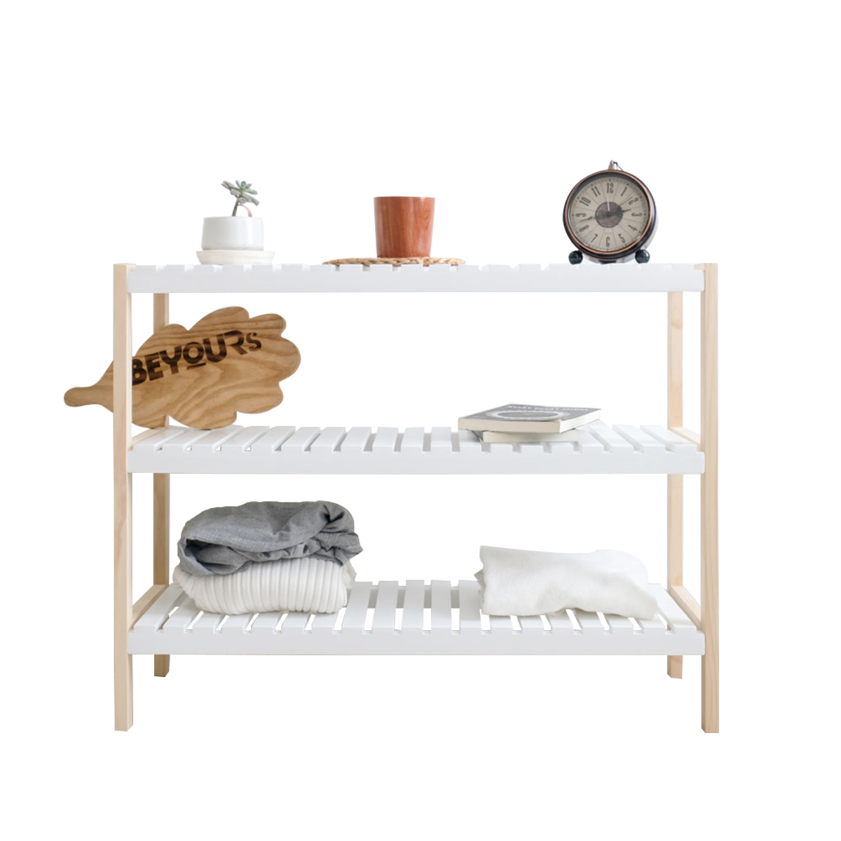 Kệ Giày Dép Beyours Bench 3Fm Natural White