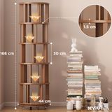 Kệ sách đa năng 5 tầng 360 Rotating