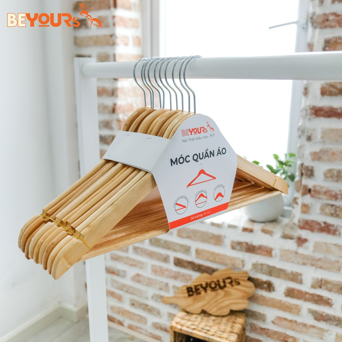 Bộ Móc Treo Quần Áo Beyours Hangers 10 Cái