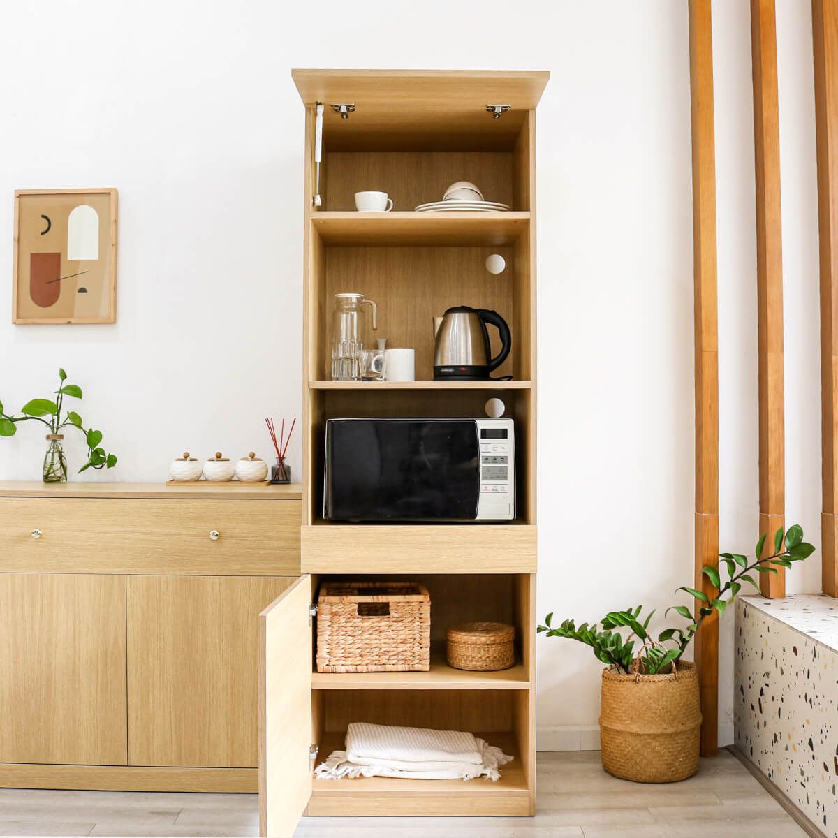 Tủ Bếp Đứng BEYOURs Mody Kitchen Storage Range Stand 01 Natural