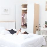 TỦ ĐỒ BEYOURs MINA CLOSET NATURAL WHITE 4