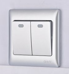 Bộ công tắc đôi 1 chiều 10AX 250V màu trắng