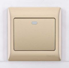 Bộ công tắc đơn 1 chiều 10AX 250V màu vàng