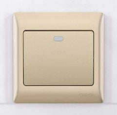 Bộ công tắc đơn 2 chiều 10AX 250V màu vàng