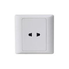 Bộ ổ cắm đơn 2 chấu 10A 250V màu trắng