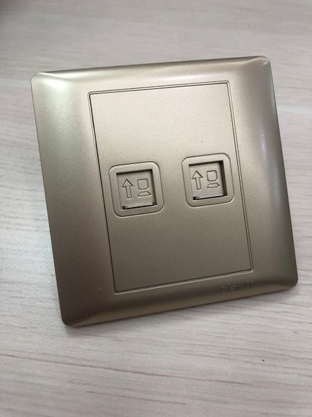Ổ cắm đôi Cat 6 vàng