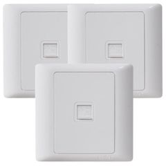 Bộ ổ cắm mạng đơn Cat 6 màu trắng