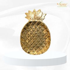 Khay gốm Trái thơm gold
