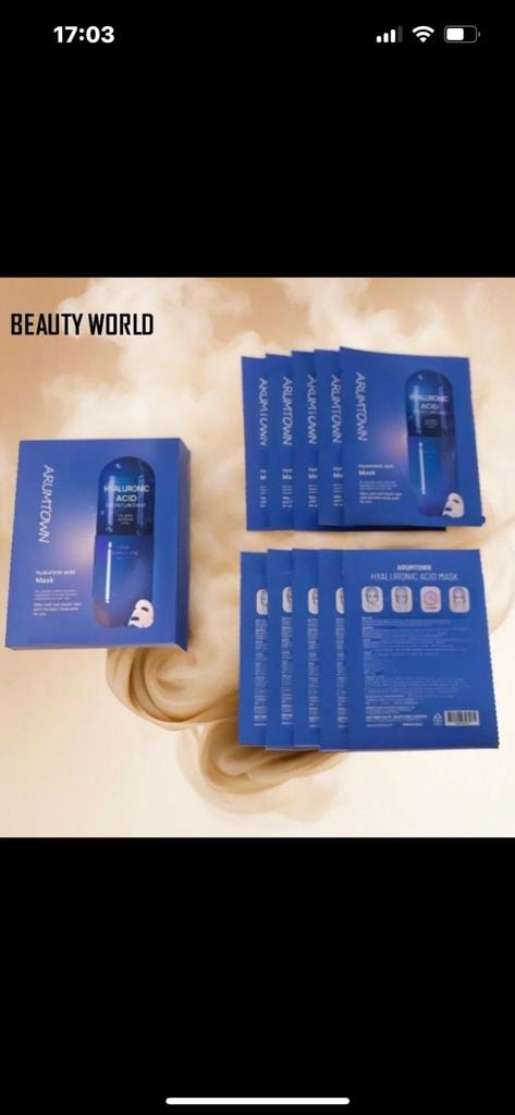 Mặt nạ căng bóng & cấp ẩm Hyalorinic Acid