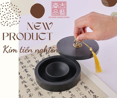 [Hấp nghiên] Nghiên đá đựng mực Kim Tiền