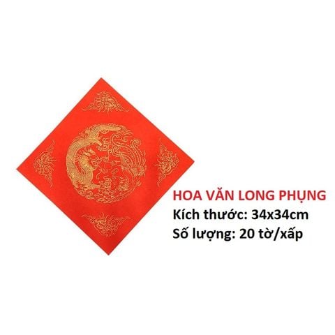 [CỔ NGHỆ THƯƠNG PHẨM] Xuyến đỏ Long Phụng dạng vuông rời từng tờ