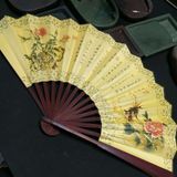 [Cao Cấp] Quạt Vải Nan Tre Cổ Trang