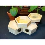 Hộp gỗ thông lục giác