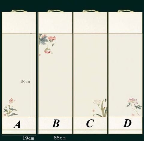 Biểu Hoa Tứ Quý chuyên dùng viết thư pháp cao cấp