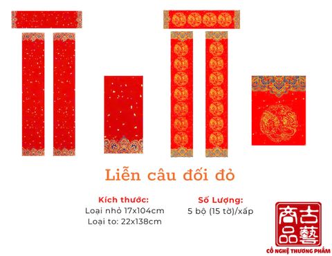Liễn câu đối đỏ chuyên viết Thư Pháp ngày Tết