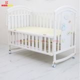 Nôi Cũi Đa Năng 6 in 1 KIDSSUN (Cũi+ 6 Sản Phẩm Quà Tặng) - Màu Trắng