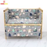 Giường Cũi Quế Mini KT 60x100cm KIDSSUN - Màu Tự Nhiên