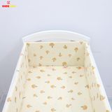 Bộ Quây Ga Cho Cũi KIDSSUN(4 Tấm Xung quanh + Ga Chun Bọc Đệm) - Vải Cotton 100% và Vải Muslin Organic