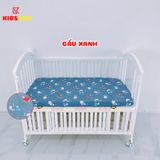 Ga Chun Bọc Đệm Cho Cũi KIDSSUN - Vải Cotton 100% và Vải Muslin Organic