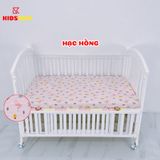 Ga Chun Bọc Đệm Cho Cũi KIDSSUN - Vải Cotton 100% và Vải Muslin Organic