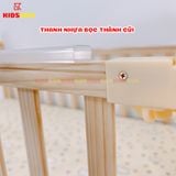 Nôi Cũi Đa Năng 6 in 1 KIDSSUN (Cũi+ 6 Sản Phẩm Quà Tặng) - Màu Tự Nhiên