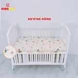 Ga Chun Bọc Đệm Cho Cũi KIDSSUN - Vải Cotton 100% và Vải Muslin Organic