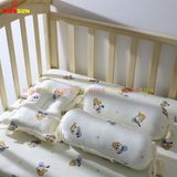 Gối Chống Lõm Đầu + Gối Chặn Cho Bé KIDSSUN -  Vải Muslin Organic Cao Cấp