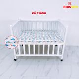 Giường Cũi Gỗ Quế 3 in 1 KT 80x120x86cm KIDSSUN - Màu Trắng