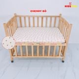 Giường Cũi Gỗ Quế 3 in 1 KT 80x120x86cm KIDSSUN - Màu Tự Nhiên