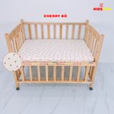 Giường Cũi Gỗ Quế 3 in 1 KT 70x110x86cm KIDSSUN - Màu Tự Nhiên