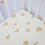 Ga Chun Bọc Đệm Cho Cũi KIDSSUN - Vải Cotton 100% và Vải Muslin Organic