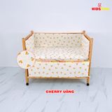 Giường Cũi Gỗ Quế 3 in 1 KT 70x110x86cm KIDSSUN - Màu Tự Nhiên