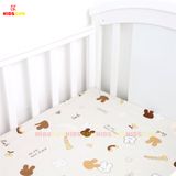 Ga Chun Bọc Đệm Cho Cũi KIDSSUN - Vải Cotton 100% và Vải Muslin Organic