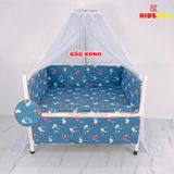 Giường Cũi Gỗ Quế 3 in 1 KT 70x110x86cm KIDSSUN - Màu Trắng