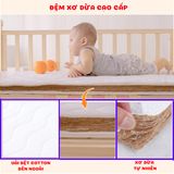 Đệm Xơ Dừa Cao Cấp Cho Nôi Cũi Đa Năng 6 in 1 KIDSSUN