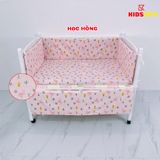 Giường Cũi Gỗ Quế 3 in 1 KT 80x120x86cm KIDSSUN - Màu Trắng