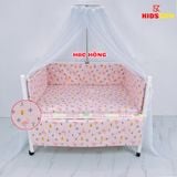 Giường Cũi Gỗ Quế 3 in 1 KT 70x110x86cm KIDSSUN - Màu Trắng