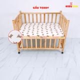 Giường Cũi Gỗ Quế 3 in 1 KT 80x120x86cm KIDSSUN - Màu Tự Nhiên