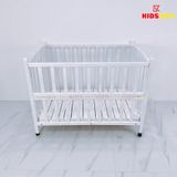 Giường Cũi Gỗ Quế 3 in 1 KT 80x120x86cm KIDSSUN - Màu Trắng